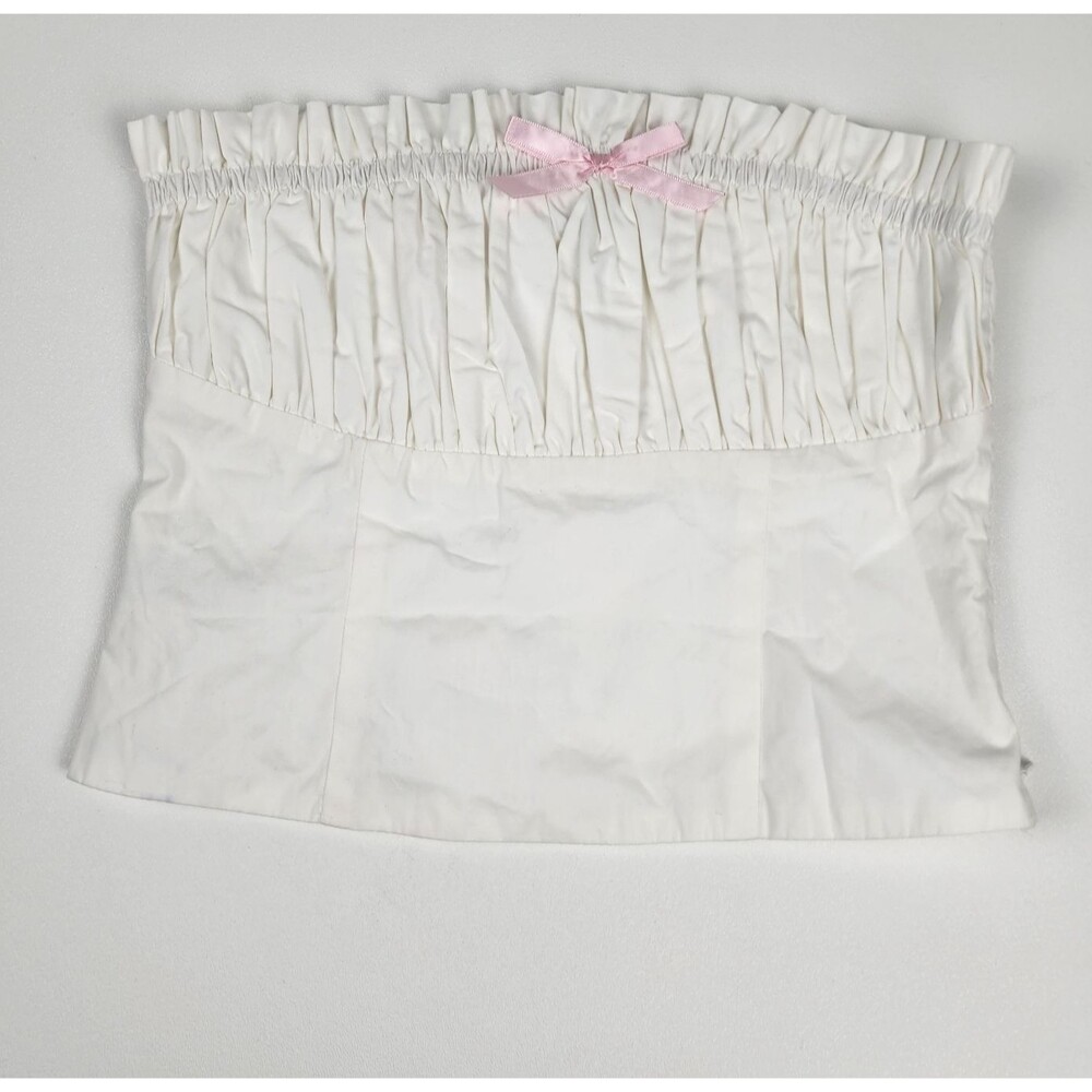 Beginning Boutique Cherise White Strapless Crop Top Size 2 NWT